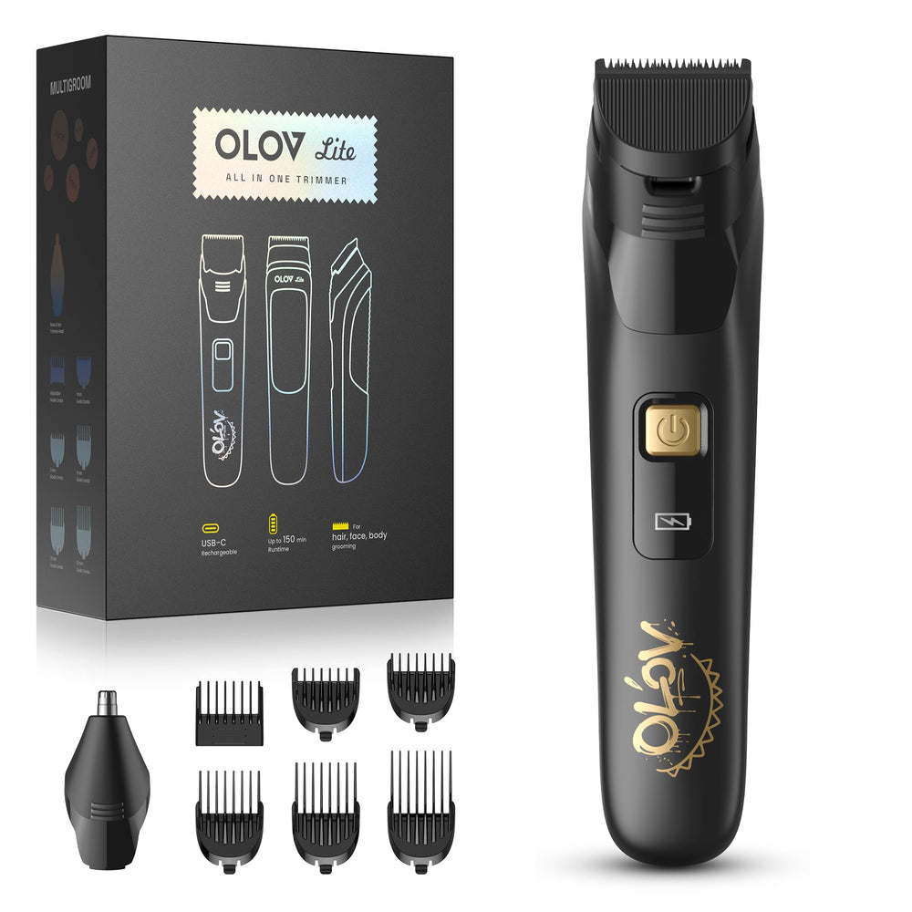 OLOV LITE Tondeuse barbe avec 6 guides pour une précision