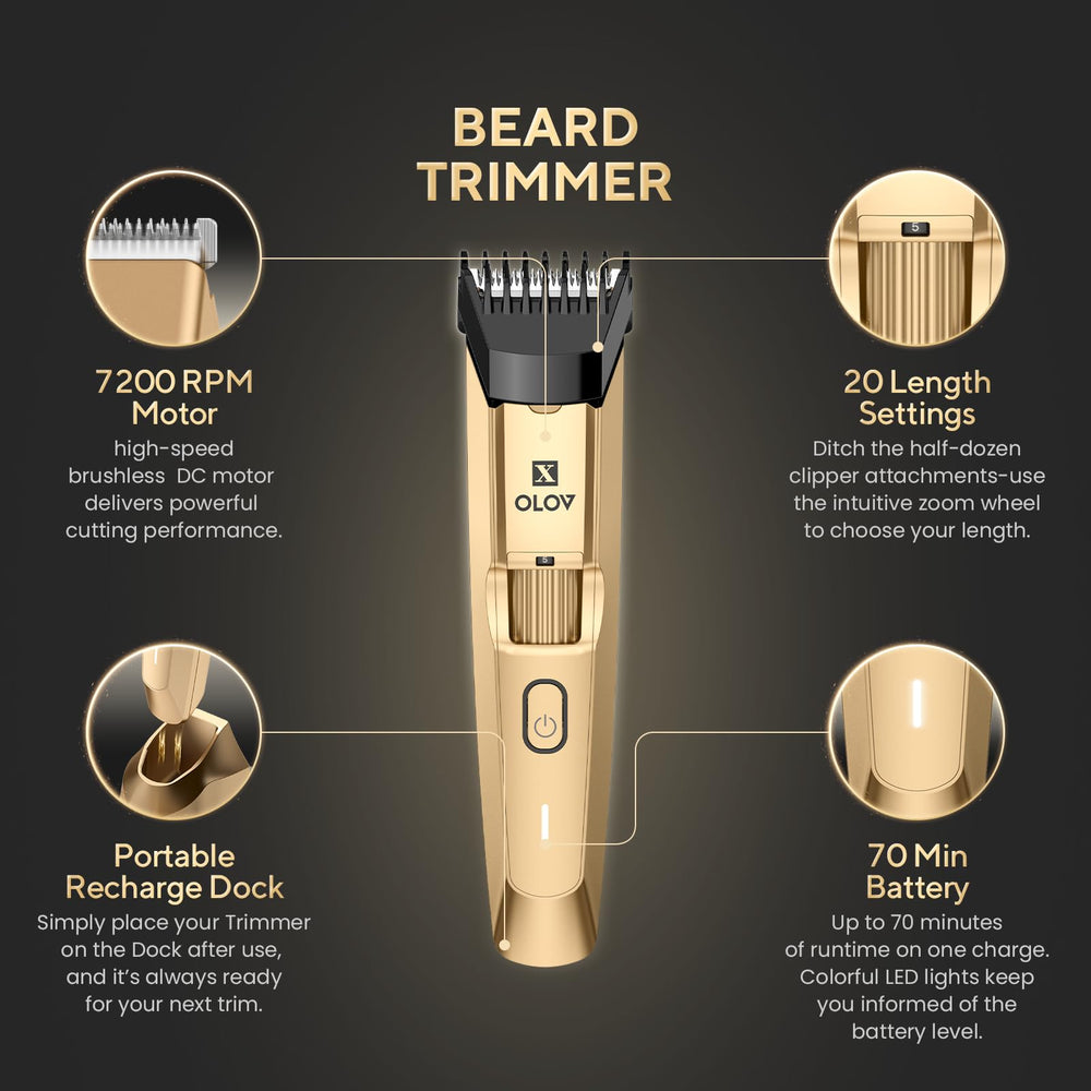 Trimmer sans fil OLOV X étanche pour usage humide et sec