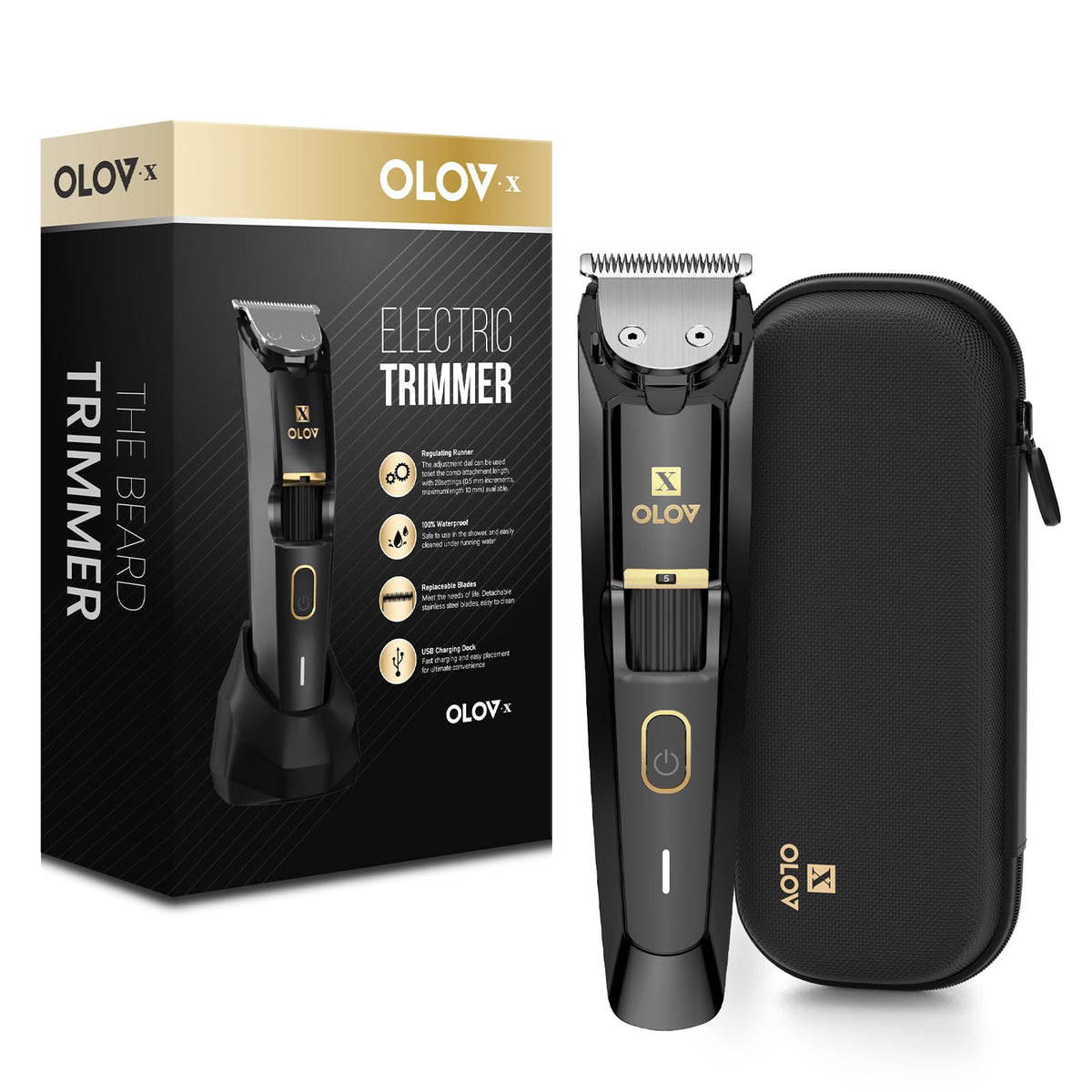 OLOV X tondeuse barbe molette précision: ajustez rapidement les longueurs
