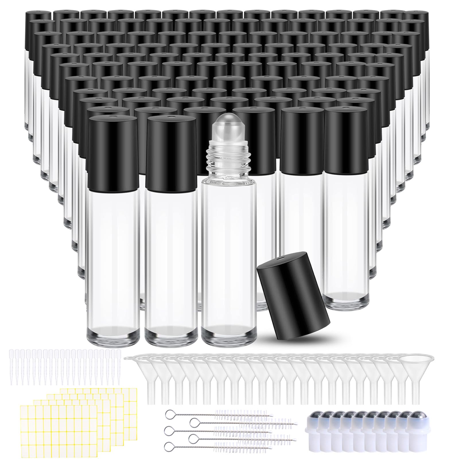 Ensemble Olutacot de bouteilles roller verre 10 ml, compact pour voyager.