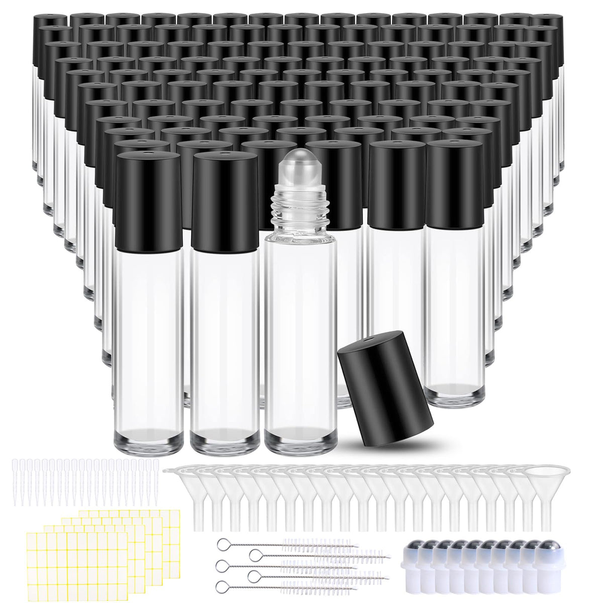 Ensemble Olutacot de bouteilles roller verre 10 ml, compact pour voyager.