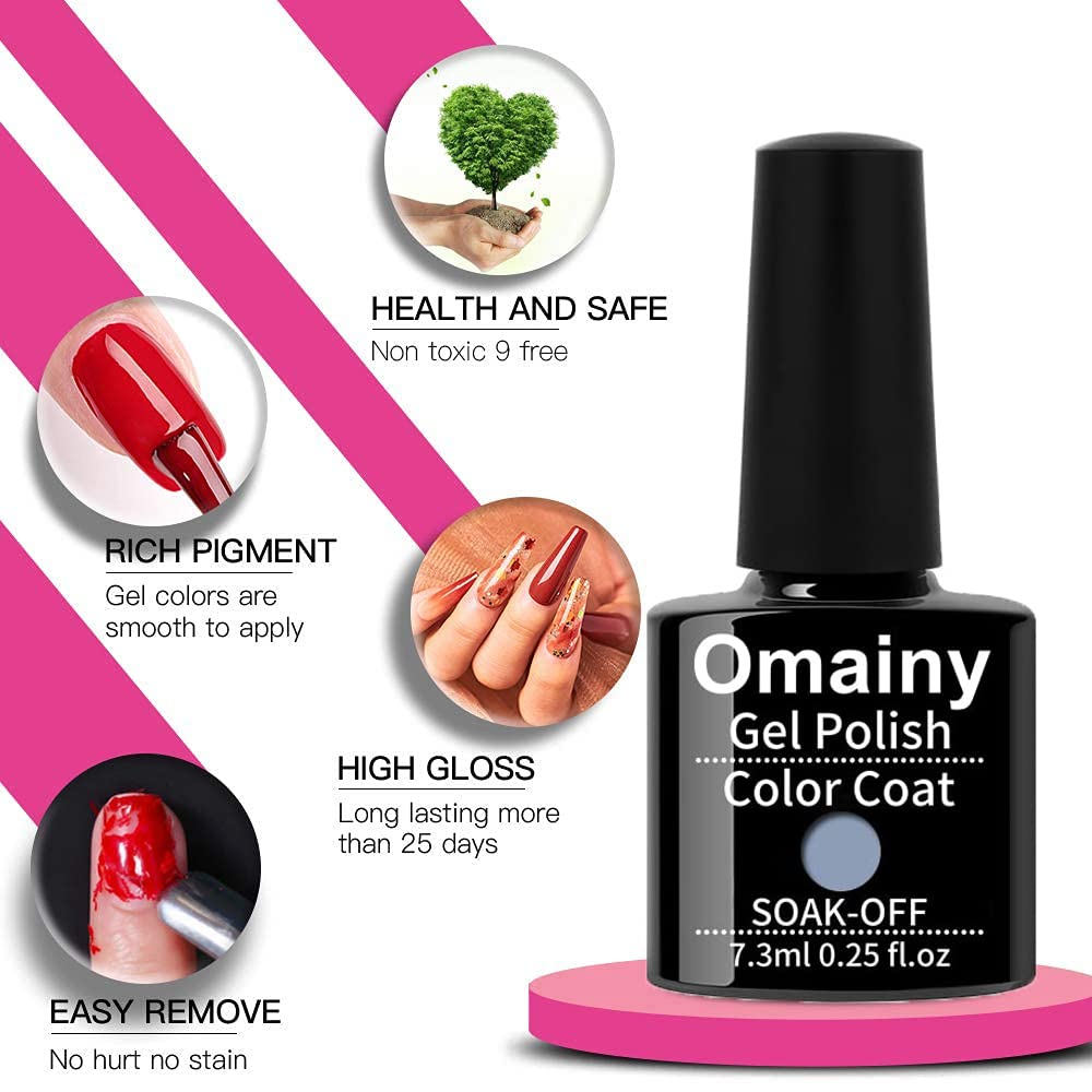 Omainy vernis gel changeant noir-blanc, contraste moderne et élégant.