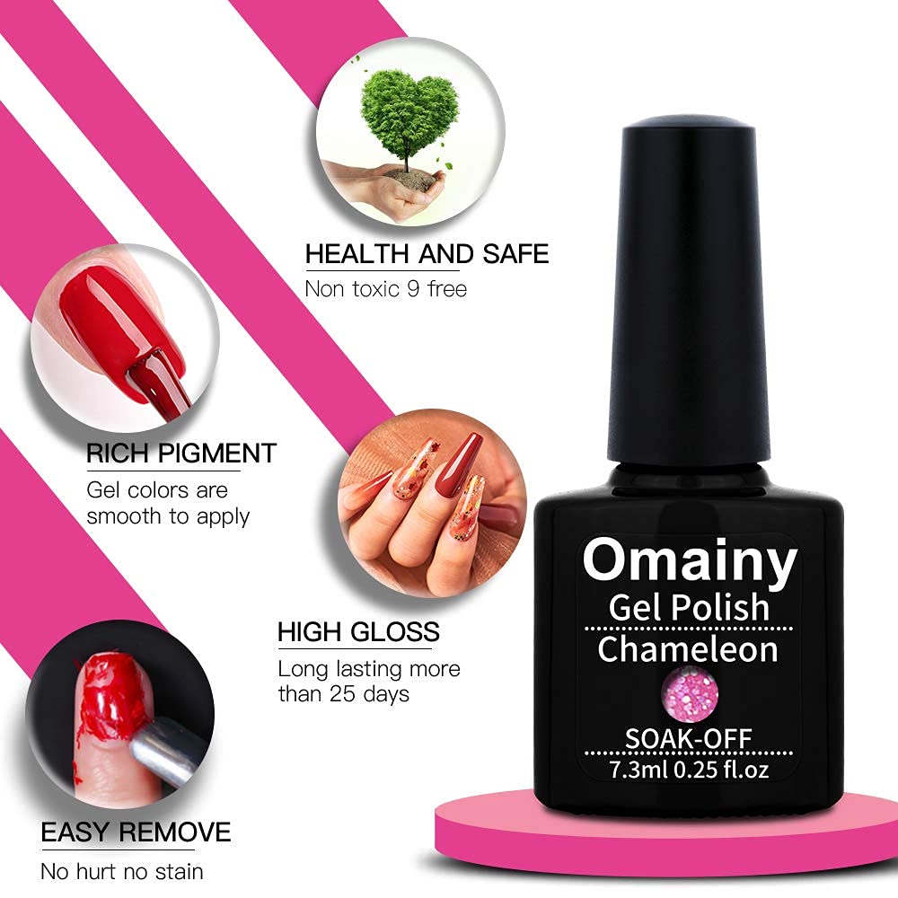 Omainy vernis gel – utilisation avec lampe UV/LED pour une finition durable