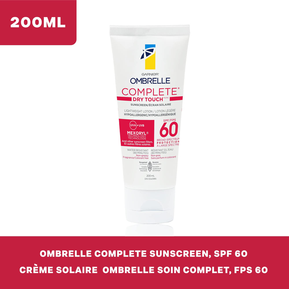 Texture légère et sèche d'Ombrelle Complete Sensitive Advanced 60 SPF