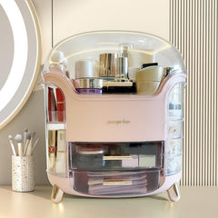 Omeily Boîte rangement cosmétique transparente garde les produits propres et visibles.