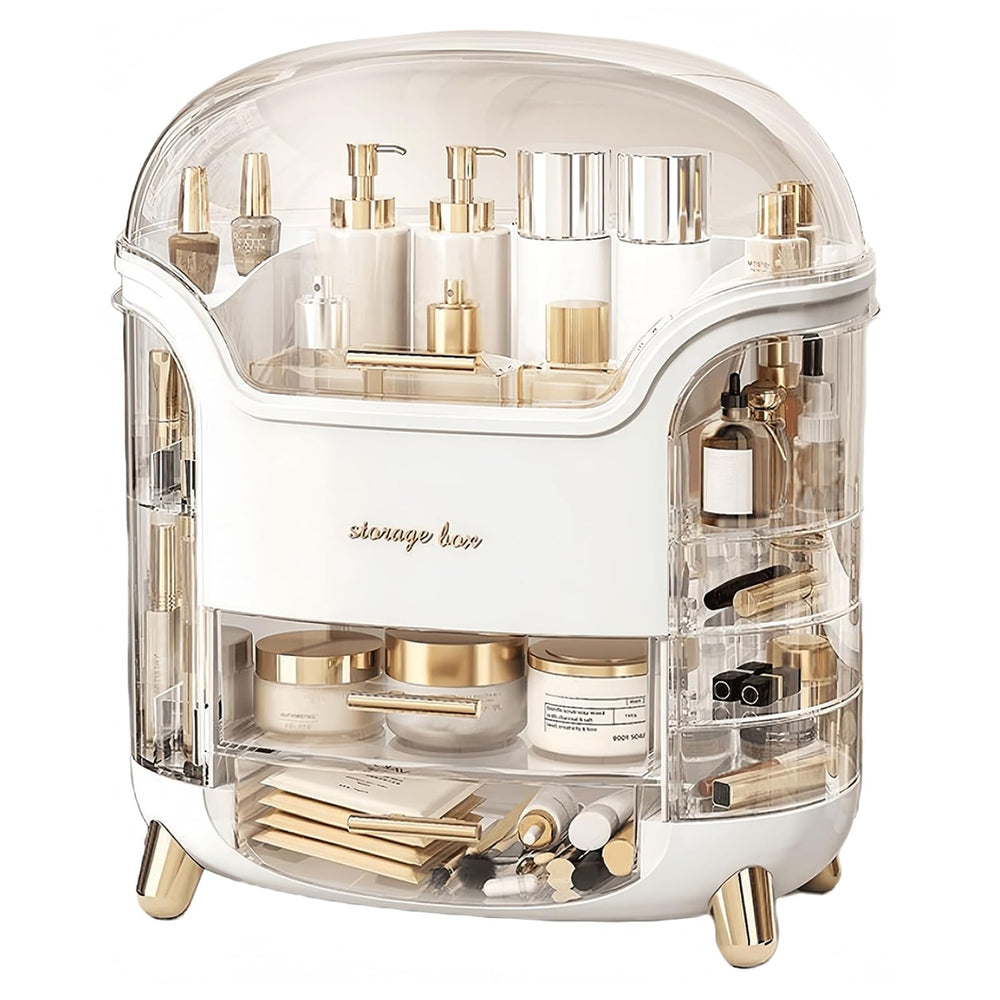 Omeily grand organisateur maquillage — boîte transparente pour voir facilement vos cosmétiques.