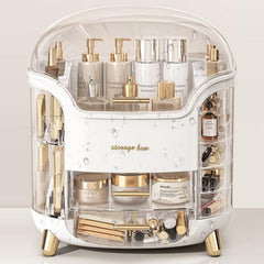 Omeily organisateur coiffeuse — rangements variés pour maquillage et soins.