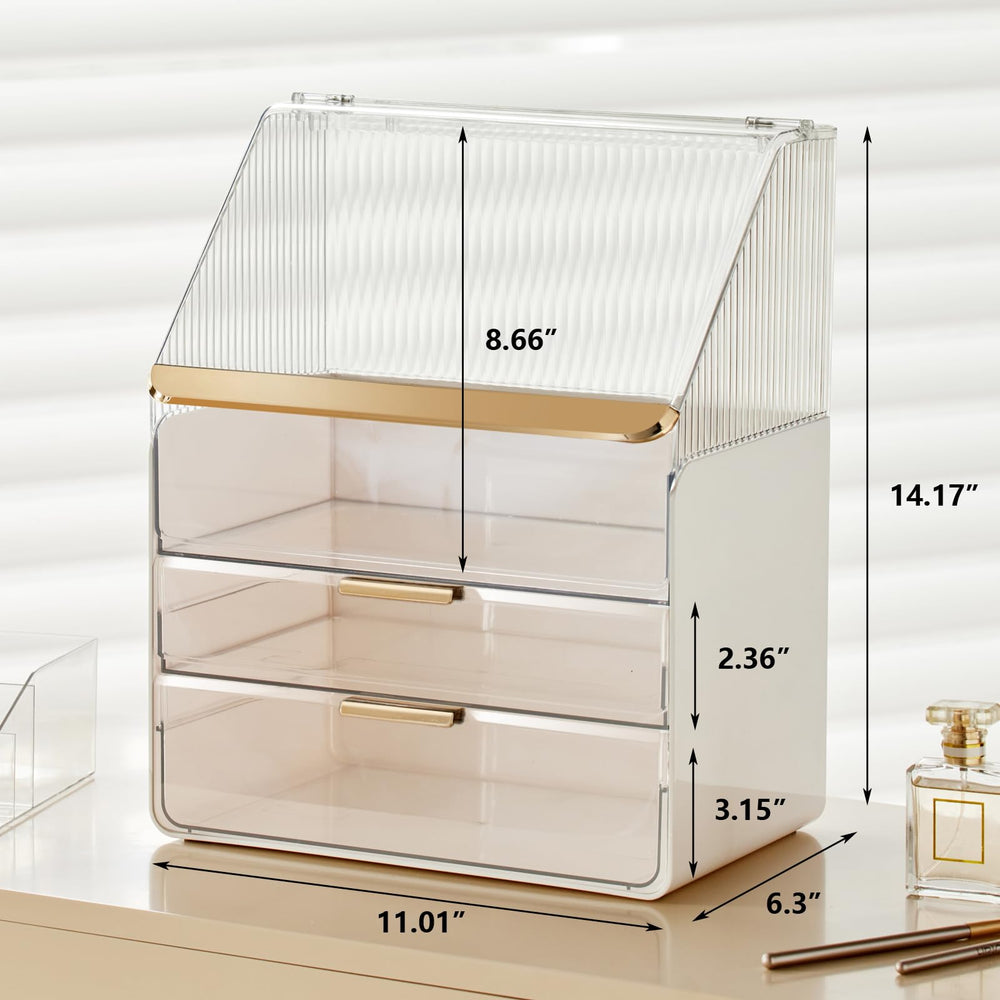Idéal pour soins et maquillage sur commode ou coiffeuse quotidienne.