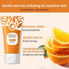 Omexry gel exfoliant orange – Pores proprets après utilisation