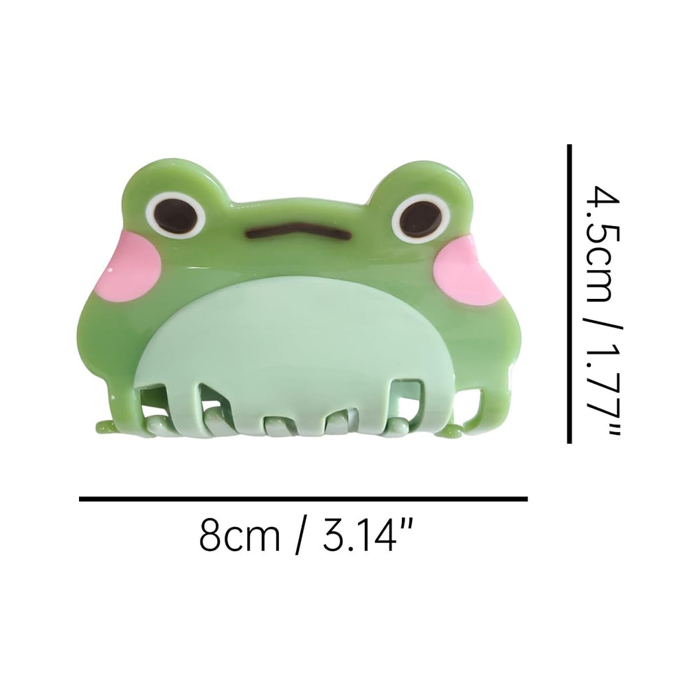 OMG Decor barrette acétate grenouille verte, robuste et élégante au quotidien