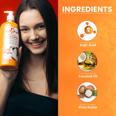 OMIC Geisha, détail des ingrédients coco et karité pour une peau nourrie.