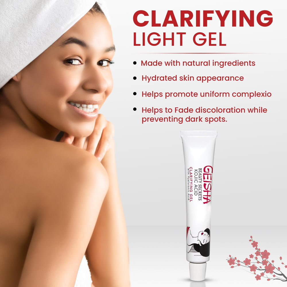 OMIC Geisha Gel Kojic Acide – Application visage pour clarifier et hydrater la peau.