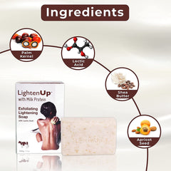 OMIC Lighten-Up barre nettoyante moussante avec texture crémeuse.