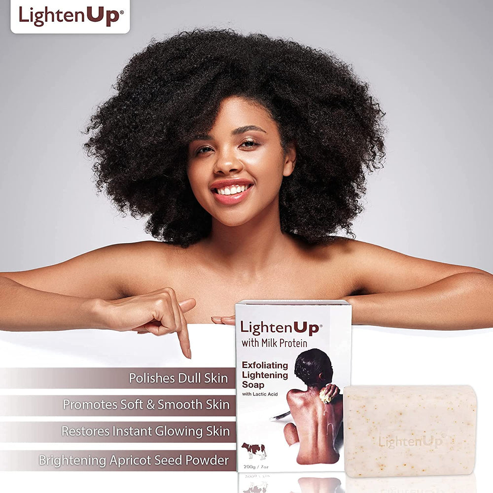 OMIC Lighten-Up ingrédients clés : karité, lait, abricot pour nourrir.
