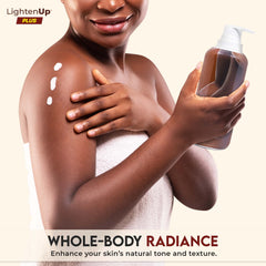Texture crème riche de Lighten-Up pour peau douce et nourrie.