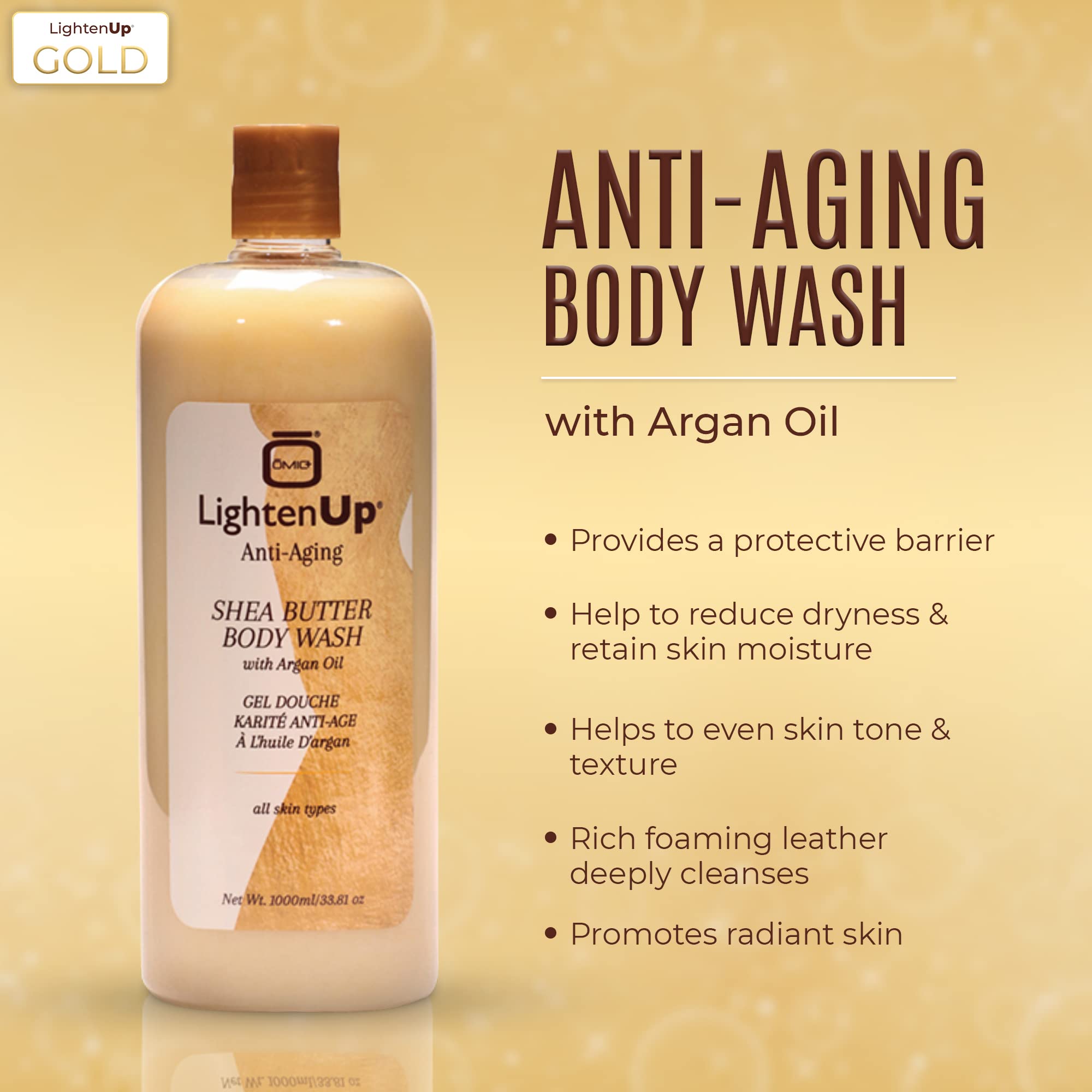 Ingrédients argan et karité pour nourrir et adoucir la peau.