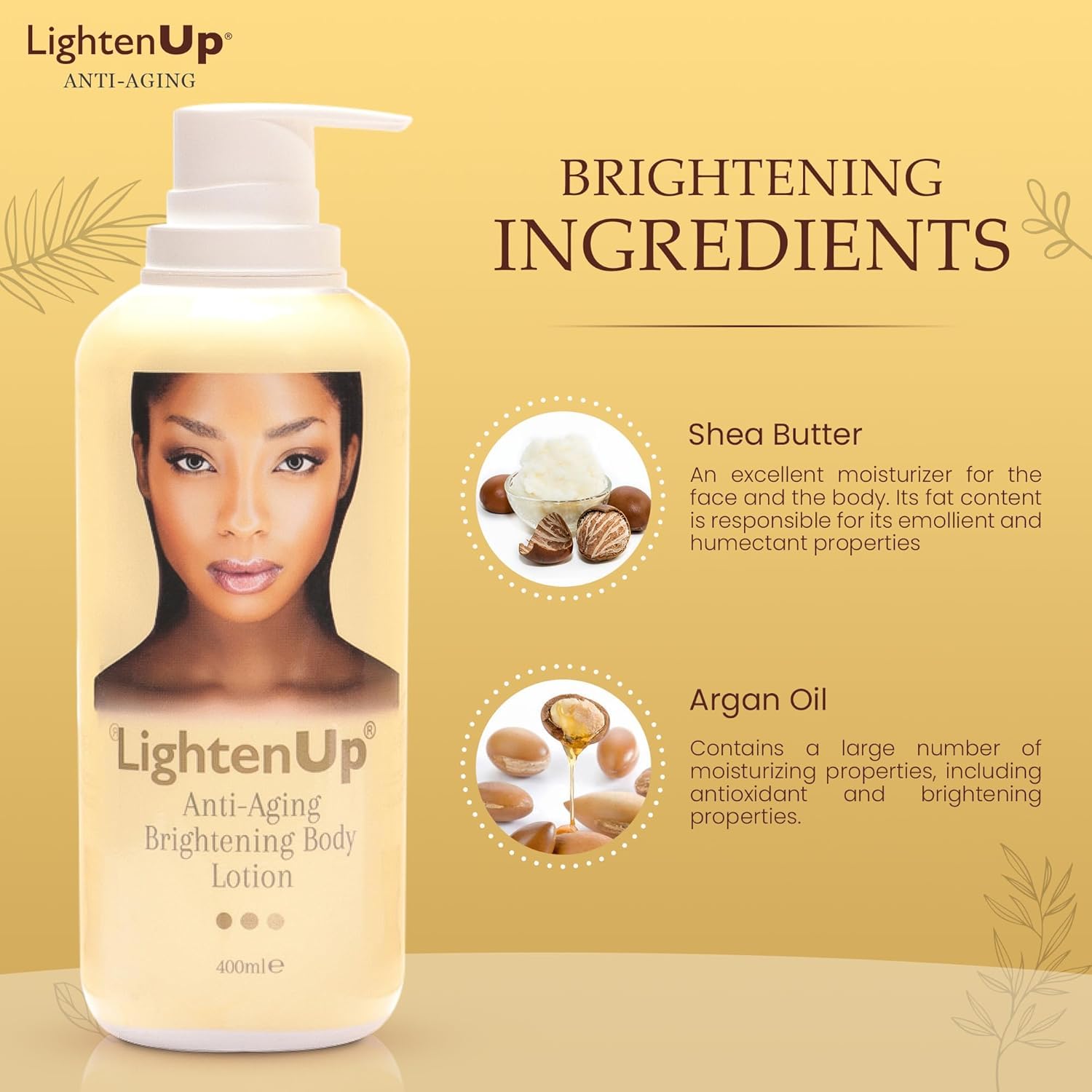 Application nocturne de LightenUp, soin doux pour le corps après la douche.