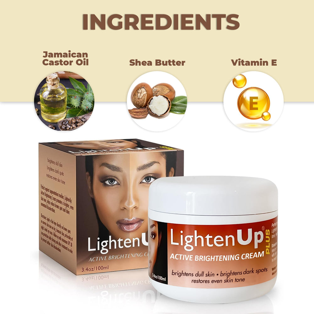 Texture crème nourrissante Lighten-Up Plus pour une peau hydratée.