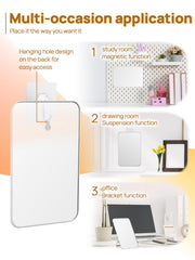OMIRO miroir avec trou de suspension pour fixation murale et optimisation de l'espace.