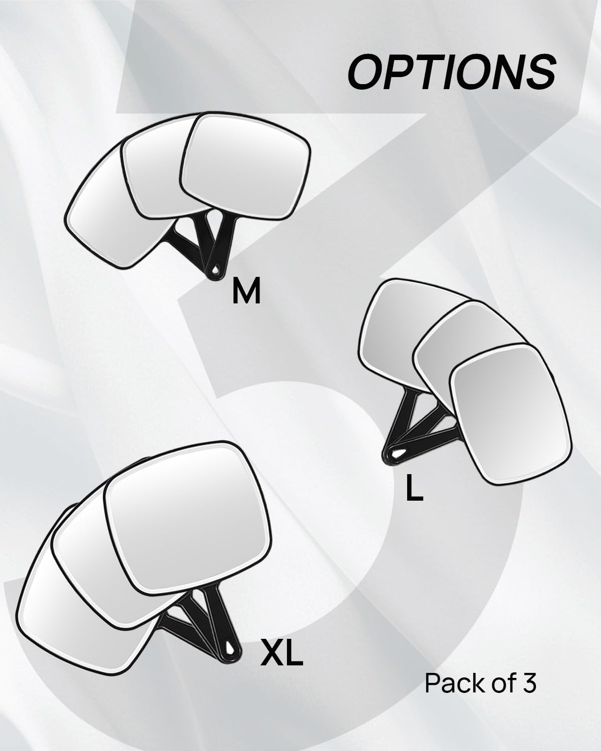 Miroir OMIRO, packs XL/L/M disponibles pour répondre à vos besoins.
