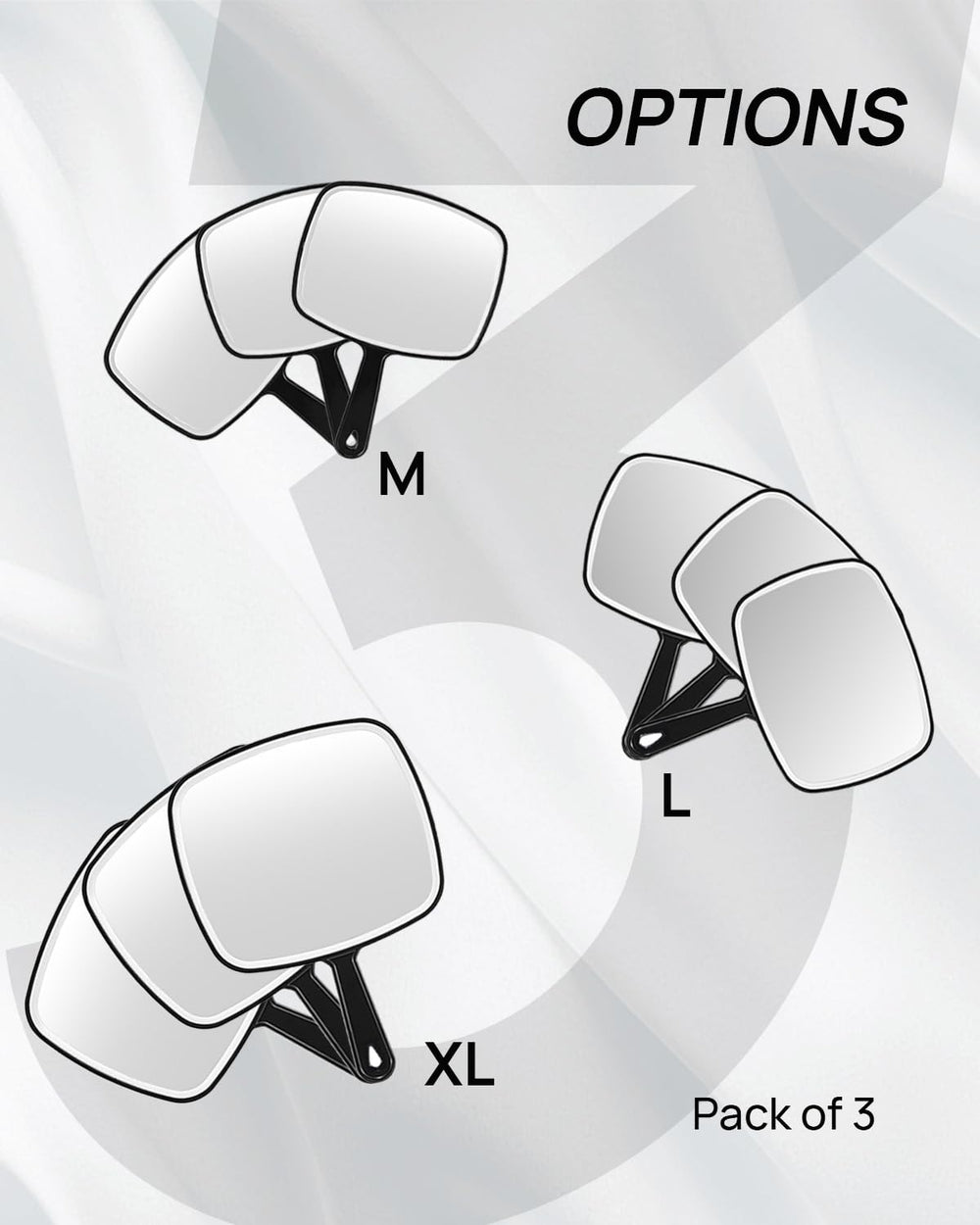 Miroir OMIRO, packs XL/L/M disponibles pour répondre à vos besoins.