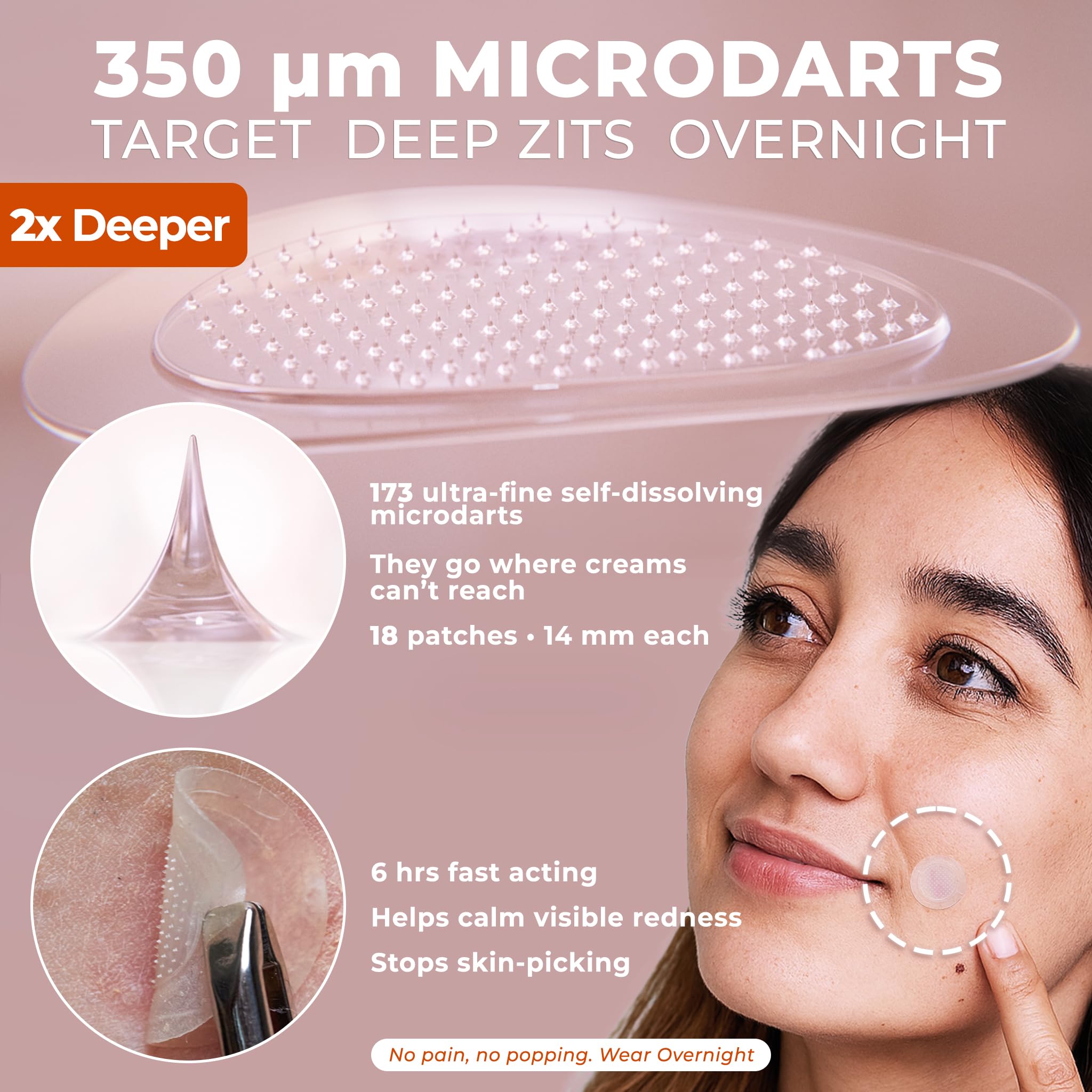 Pansement OMMA microdart, pénétration profonde des actifs pour résultats ciblés.
