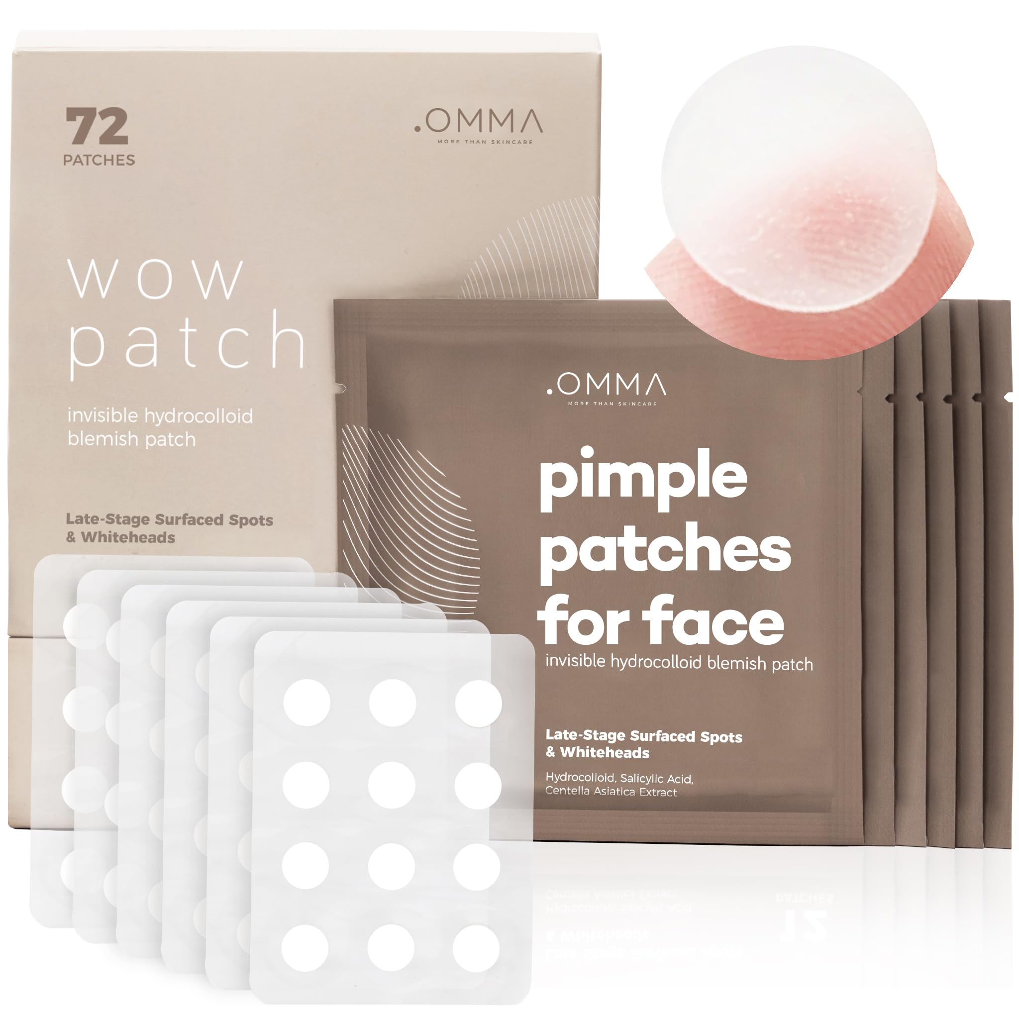 OMMA pansement hydrocolloïde pour le visage, extraction des impuretés.