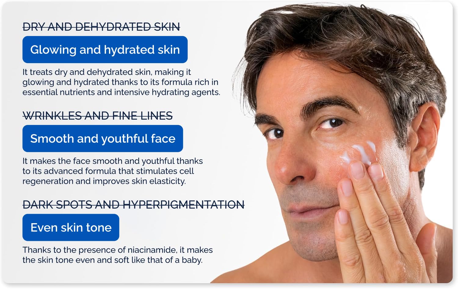 Omnis Uomo crème visage ingrédients premium – retinol et huile d’olive pour peau souple.