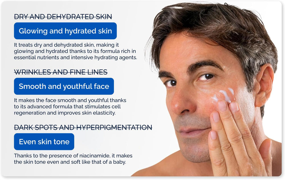 Omnis Uomo crème visage ingrédients premium – retinol et huile d’olive pour peau souple.