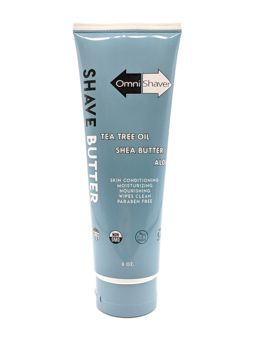 OmniShaver Beurre de Rasage – texture crémeuse pour hydratation douce.