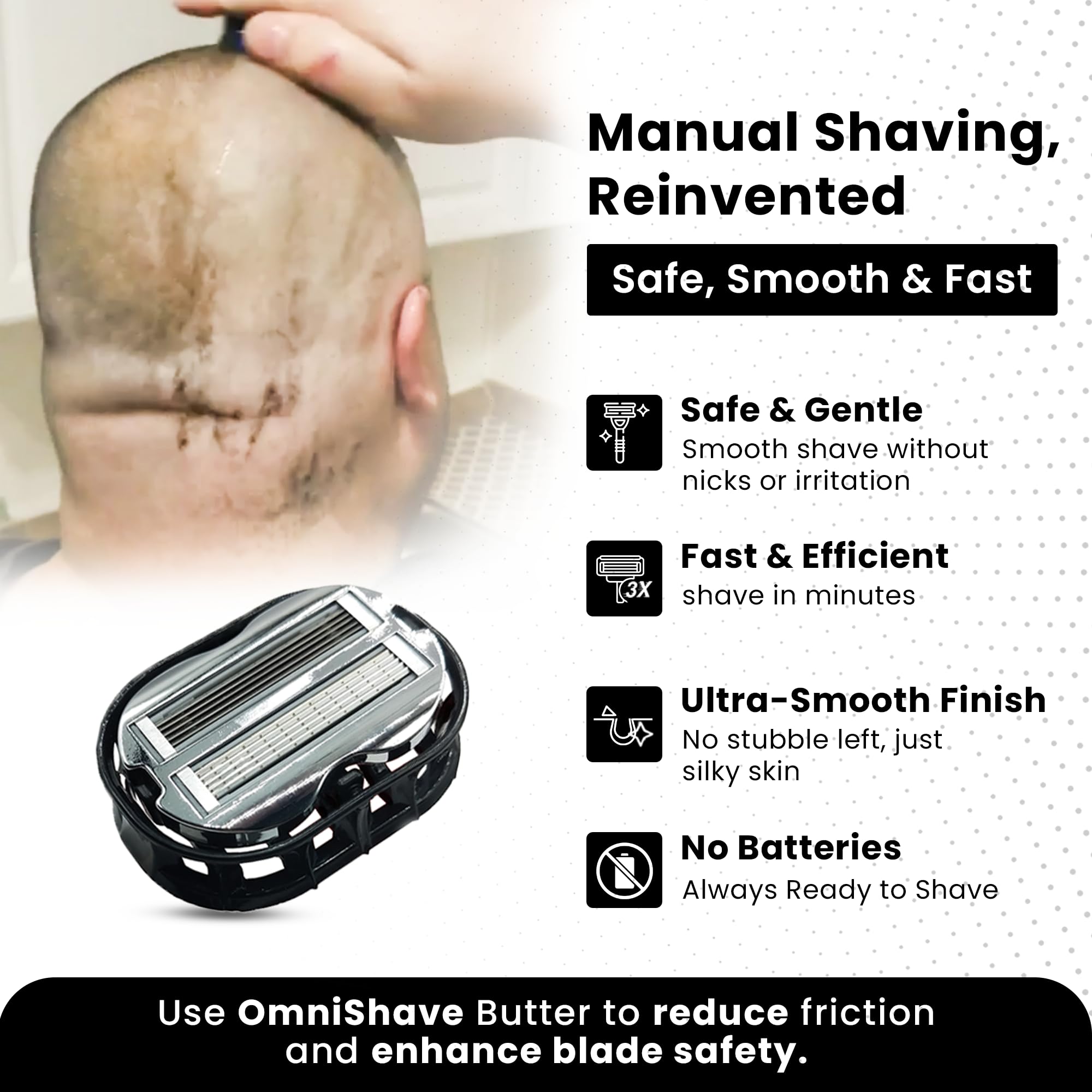 OmniShaver lames durables Longue durée de vie et entretien facile.