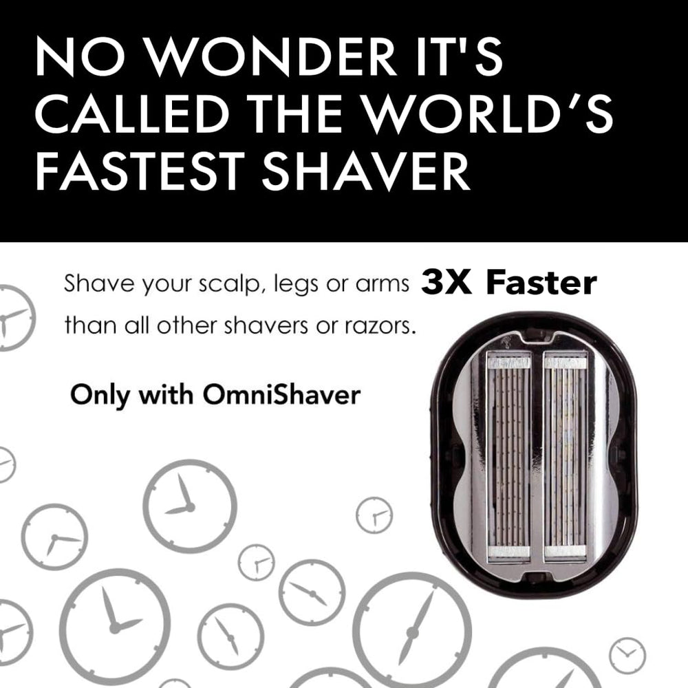 OmniShaver rasoir polyvalent pour tête, bras et jambes.