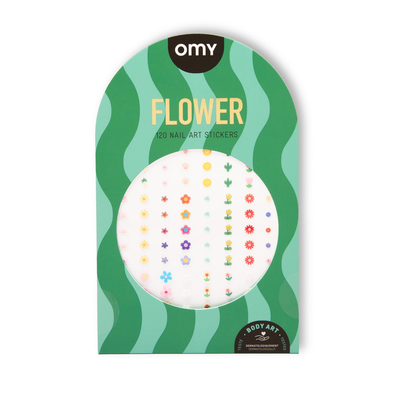 Omy Fleurs stickers sur ongles, look floral durable et éclatant.