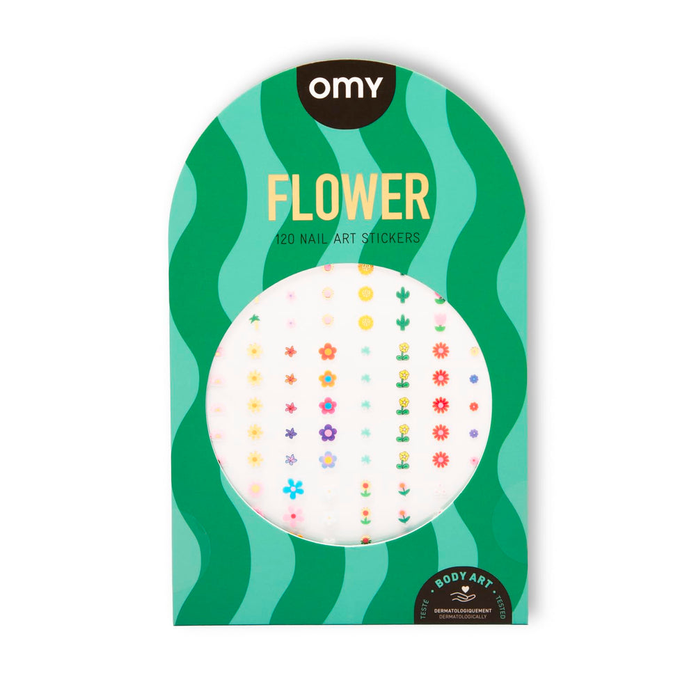 Omy Fleurs stickers sur ongles, look floral durable et éclatant.