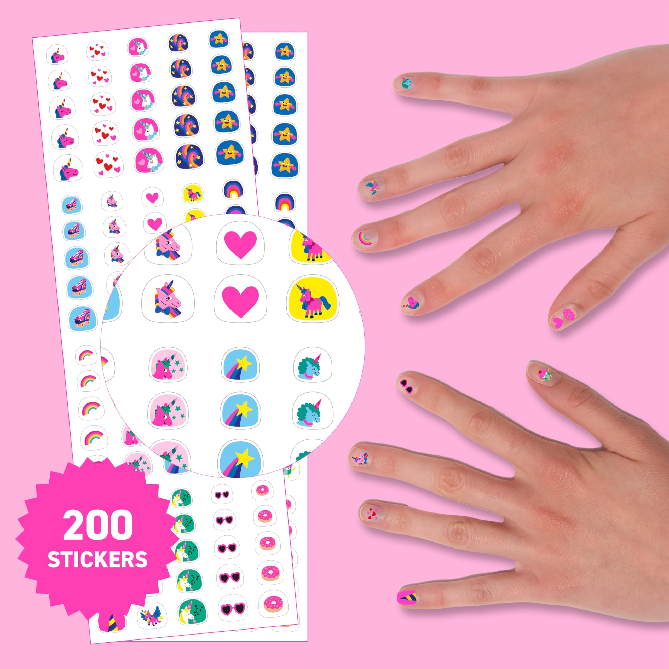 Omy autocollants ongles licorne imperméables - résistance à l'eau