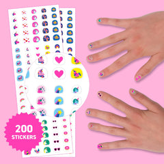 Omy autocollants ongles licorne imperméables - résistance à l'eau