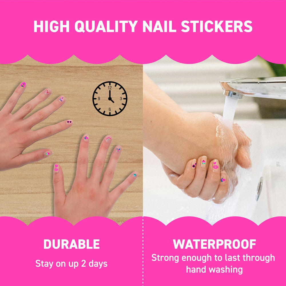 Omy autocollants ongles licorne sans toxiques - sécurité enfant