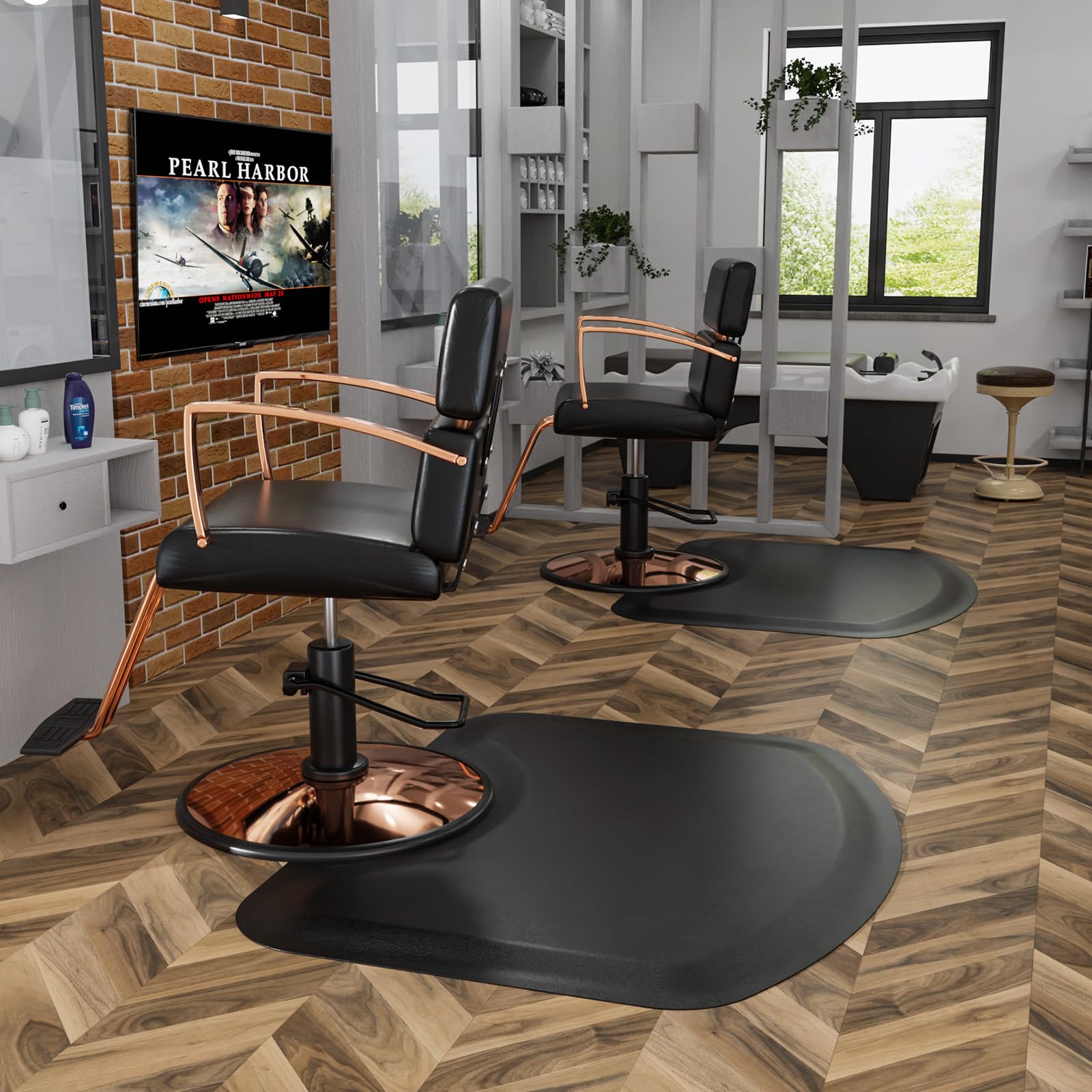 OmySalon Tapis anti-fatigue épaisseur 1/2 pouce pour un confort assuré.