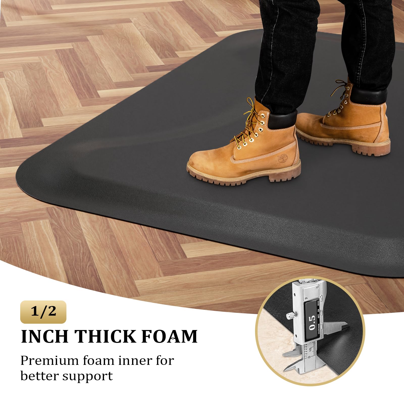 OmySalon Tapis anti-fatigue nettoyage facile avec chiffon.