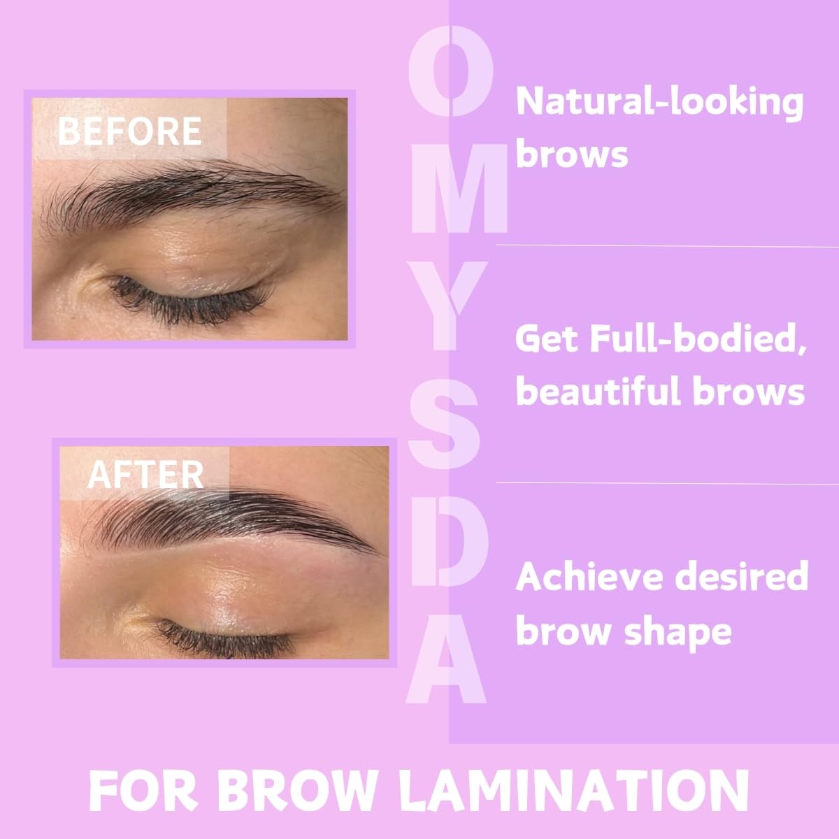 Omysda applicateurs et brosses pour sourcils : facilité d'application et finition homogène.