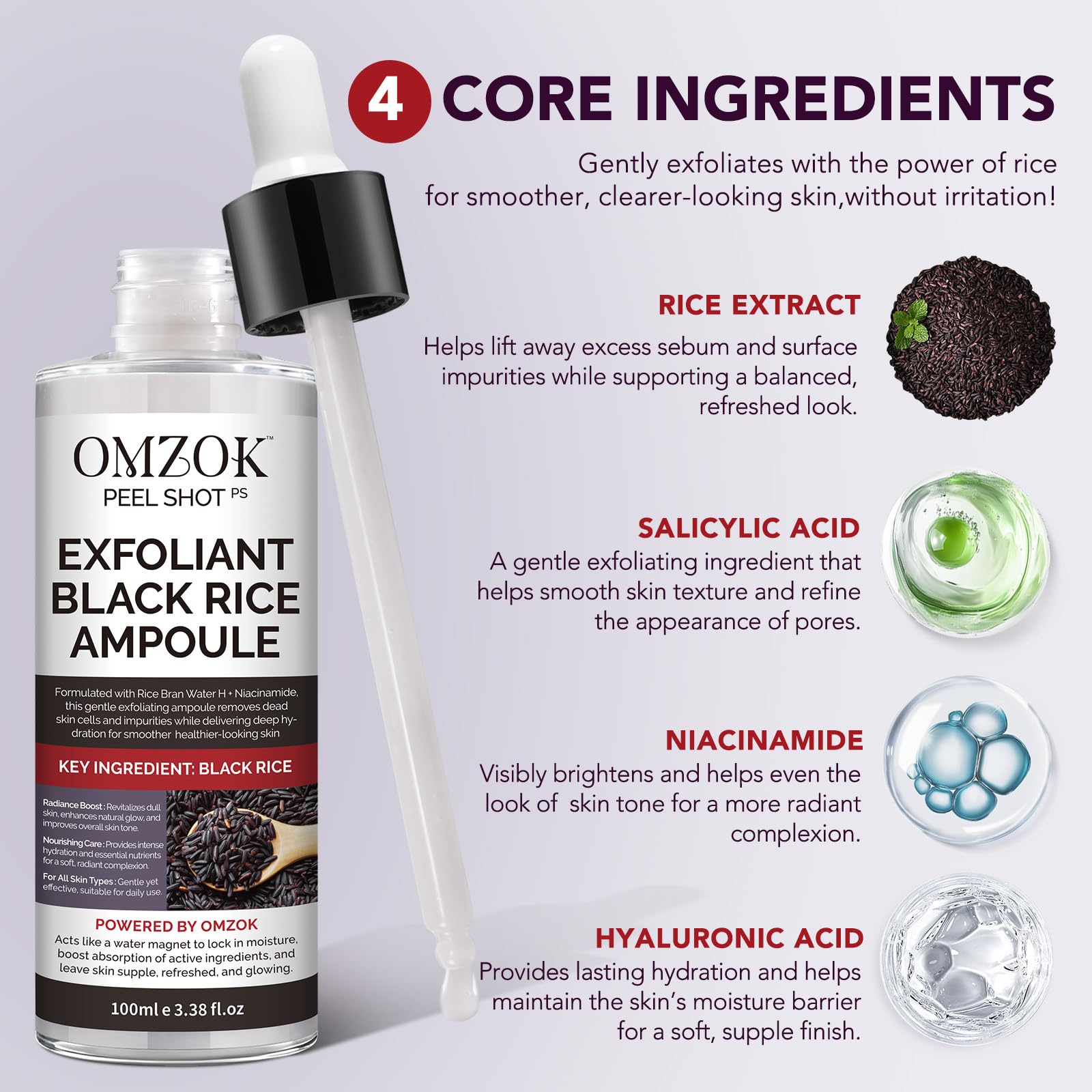 Avant-après potentiel avec le duo Peel Shot Glow Riz.