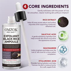 Avant-après potentiel avec le duo Peel Shot Glow Riz.