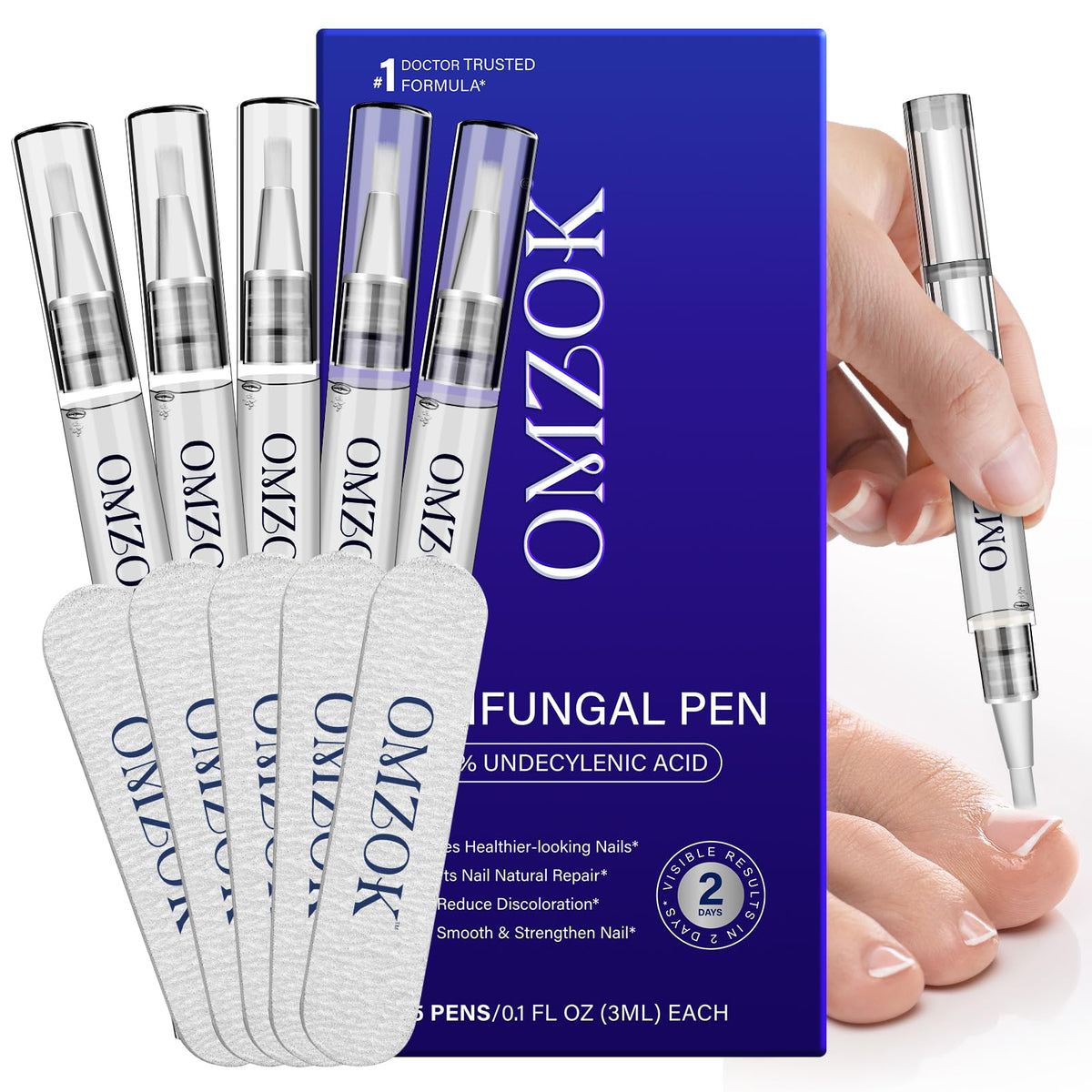 OMZOK Stylo Ongles: application anti-fongique sur l’ongle affecté