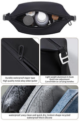 Onbagway trousse toilette silicone noir G-lock pour ajustement sûr en déplacement.