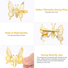 ONCHSH accessoire-cheveux papillon doré idéal pour mariage et fêtes.