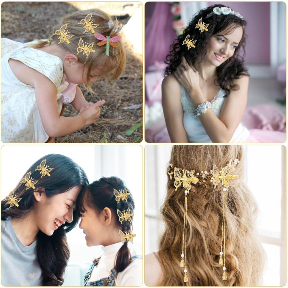 ONCHSH accessoire cheveux papillon doré relance le style avec brillance légère.
