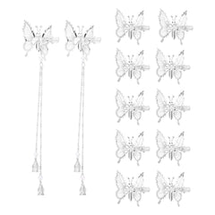 Pinces ONCHSH papillon 3D argent – élégance pour coiffure chic