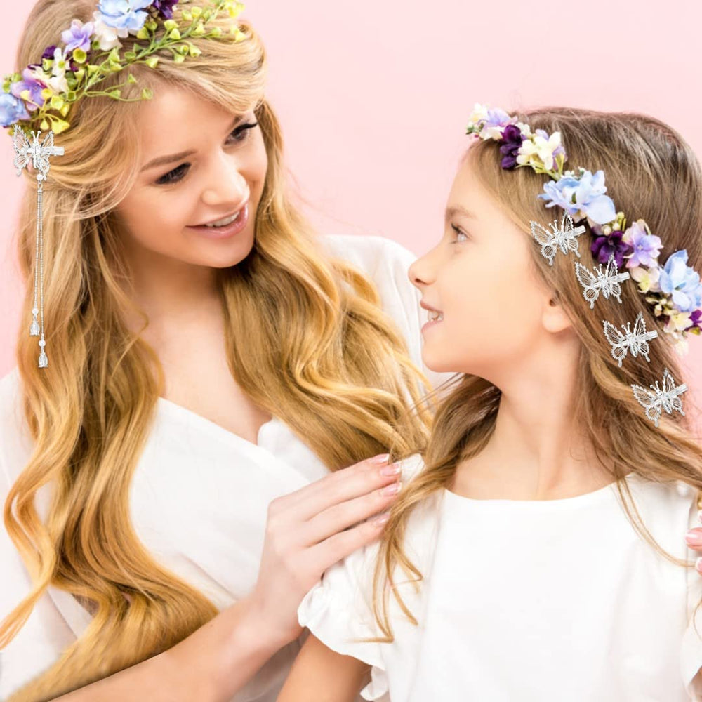 Pinces ONCHSH papillon mariage argent – maintien élégant