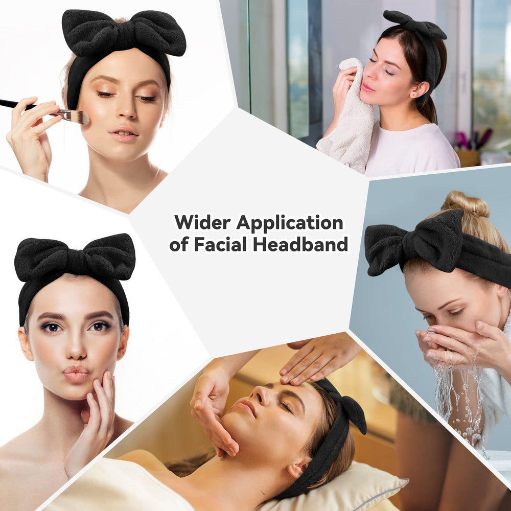 Ondder bandeau noir pour douche, protège les cheveux des éclaboussures.