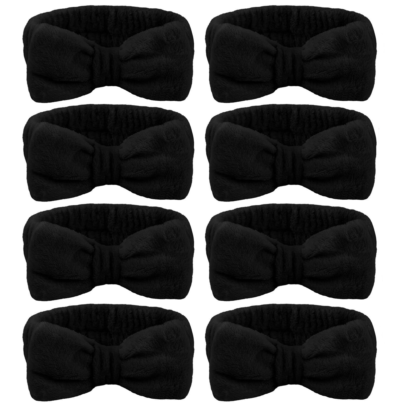 Ondder bandeau spa noir pour visage, maintien des cheveux pendant le nettoyage.